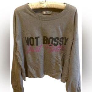 Wound Up “Not Bossy Just Better” Cut Off Top Size XXL